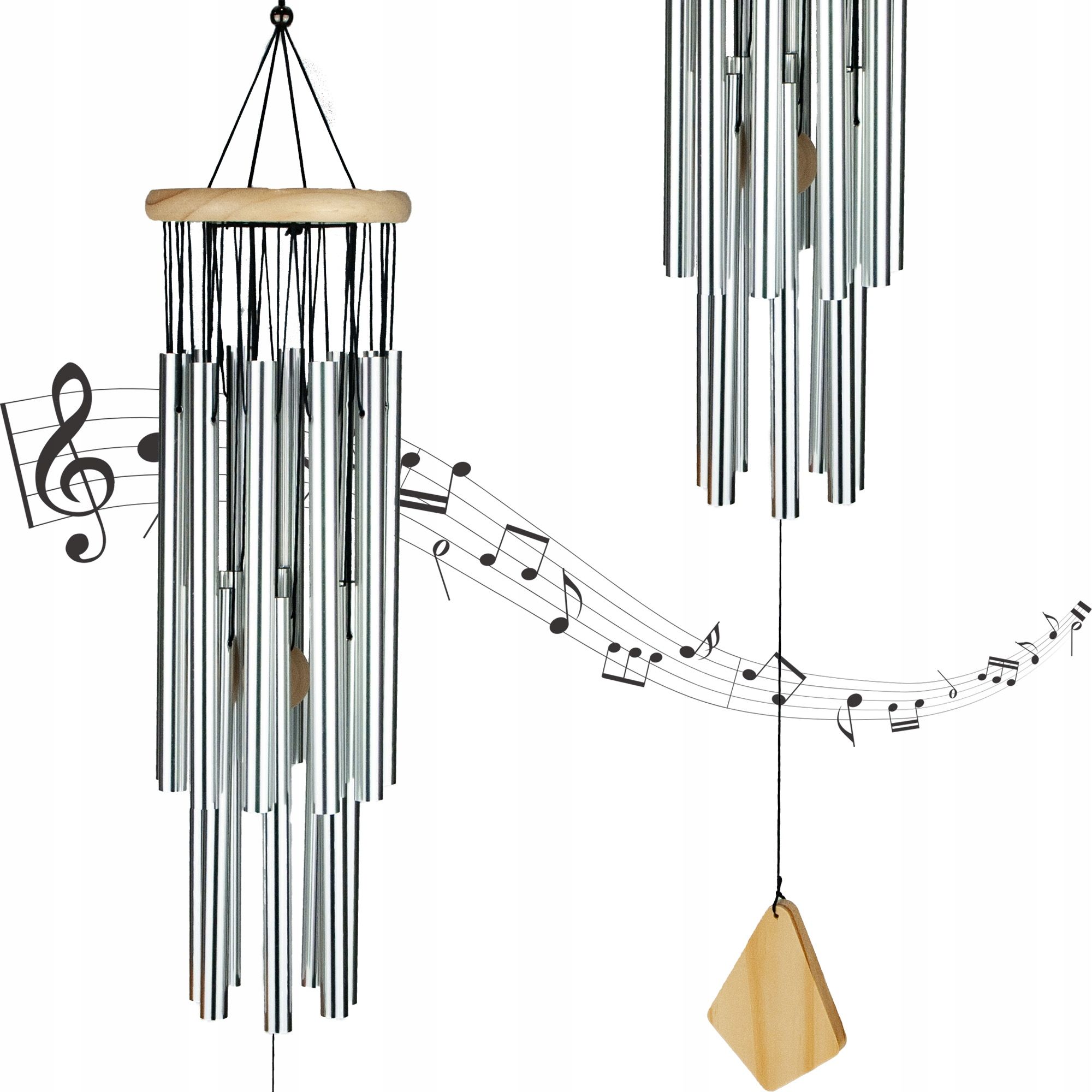  Veterná zvonkohra 55cm chimes kovové zvončeky veterno 12 rúrky vonkajšie