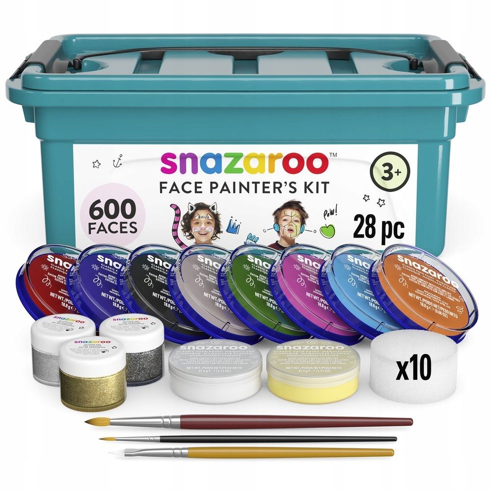  Soubor 8barvy x 18ml malovat pro malování na obličej malovat 1172039 malovat snazaroo