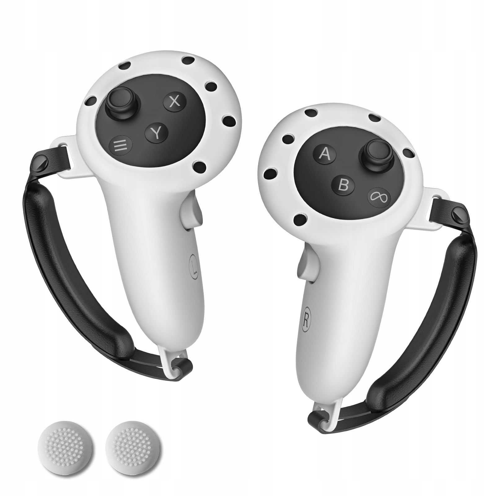  Cases silicone + holder - meta quest 3s/3 black