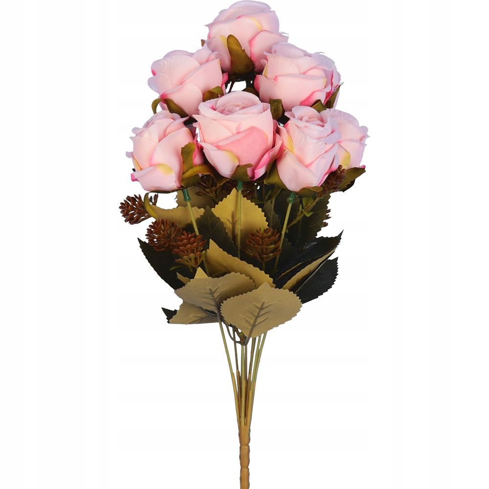  Kytice 9 veľkosť 48 cm ružový umelé kvety roze ako nažive do vázy