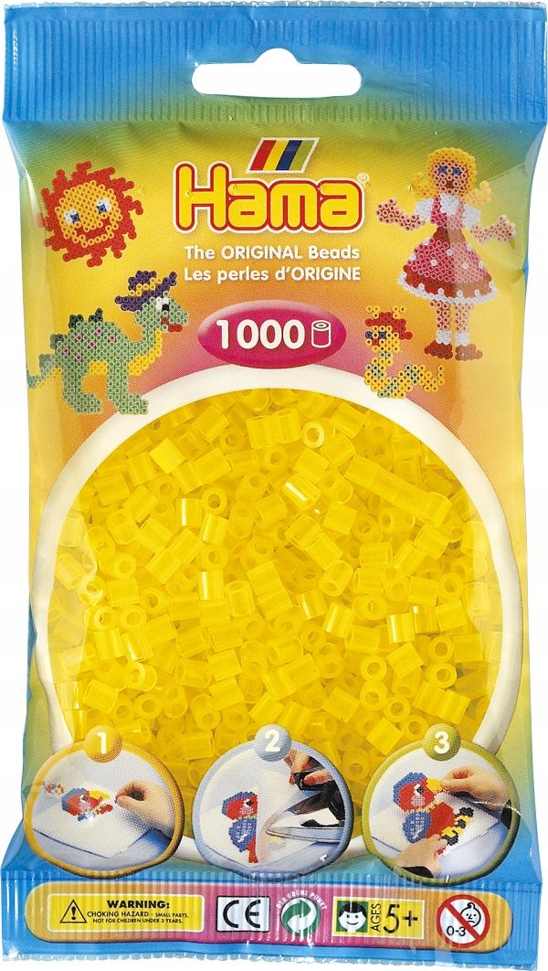  Hama 207-103 - svetlo žltý - 1000 korálky midi - krk