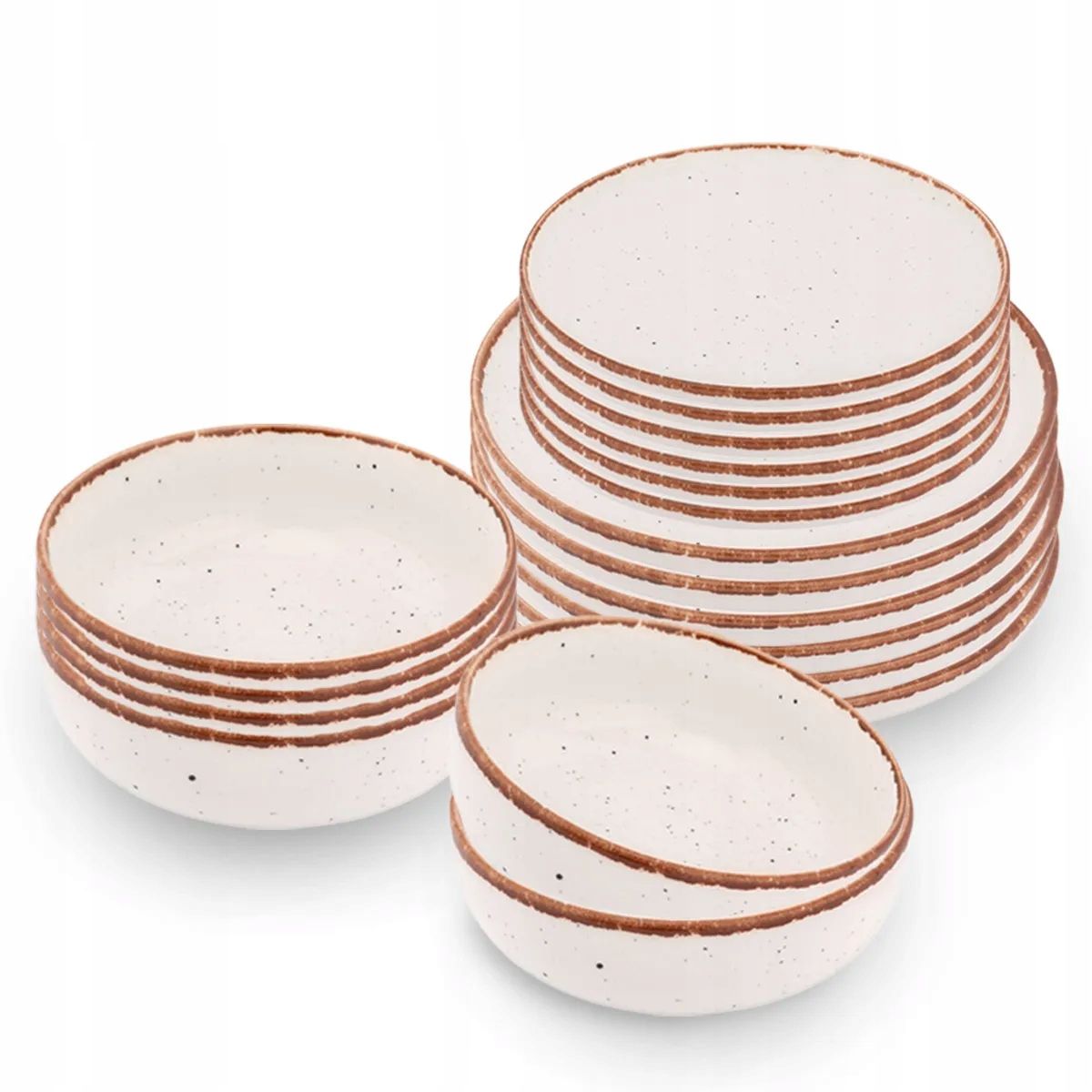  Tellerset 6 personen schüsseln platten 18 pcs. altom design reactive ivory