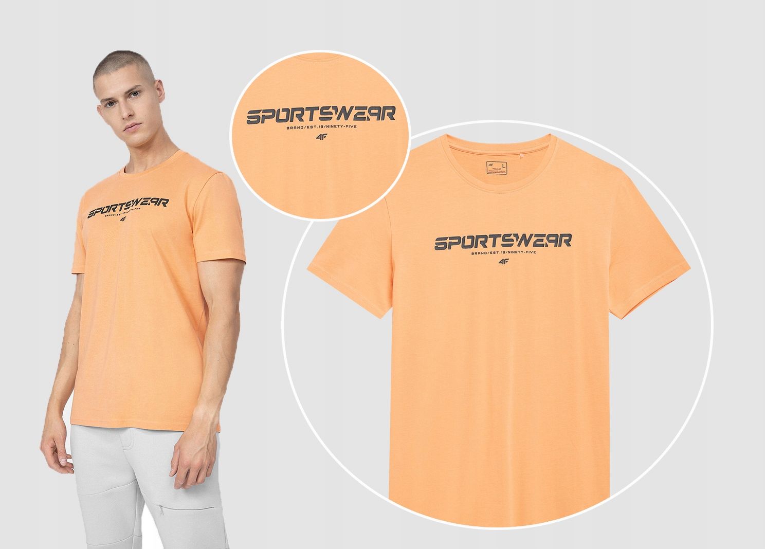 Men&#39;s t-shirts 4f cotton t-shirts sports xl ttshm2256 ss25