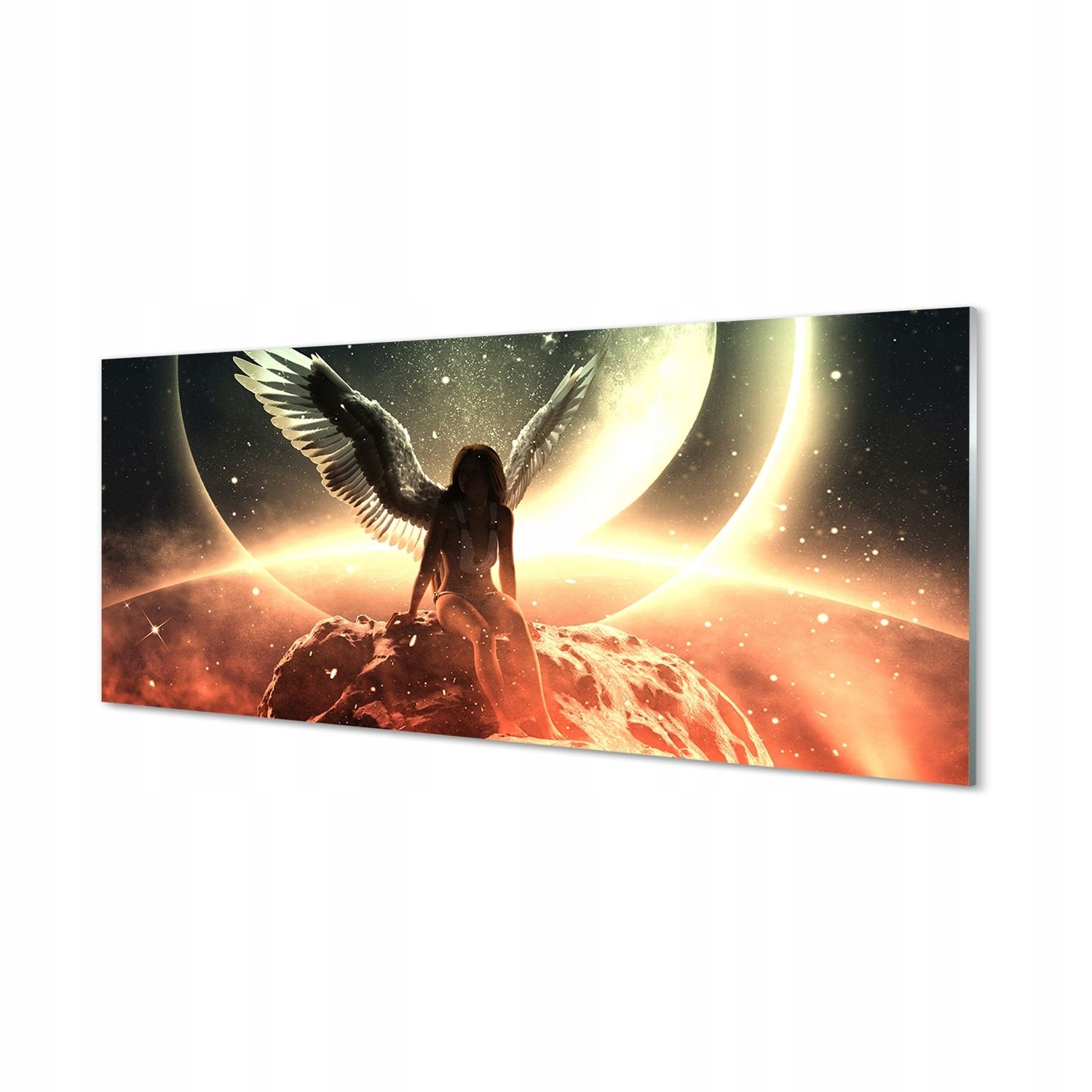 Nástenná doska žena tanec bialy materiál 125x50