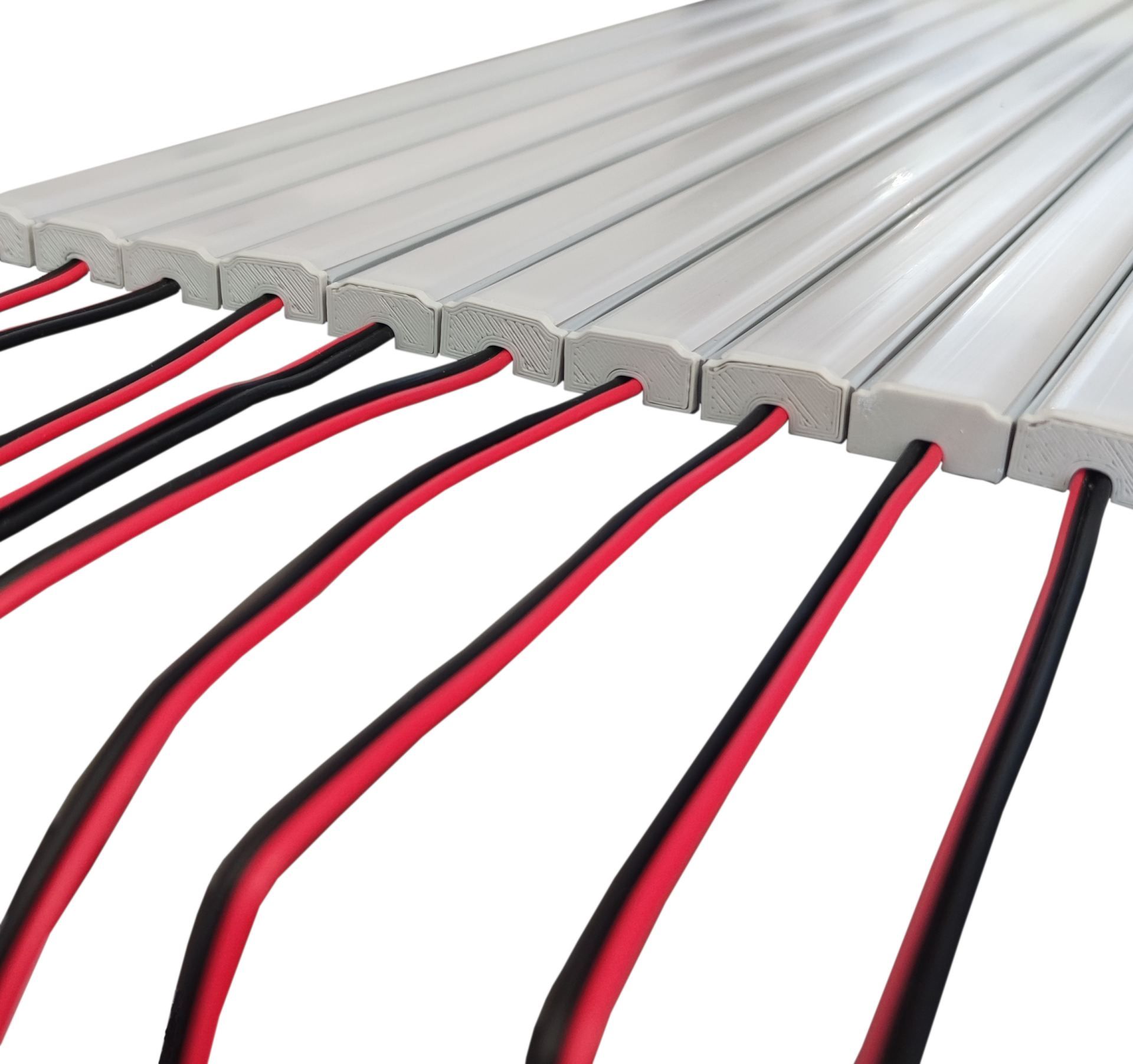  Soubor 16x srebrna led pásek schody slim 1m ovladač stupňovaný zdroj energie