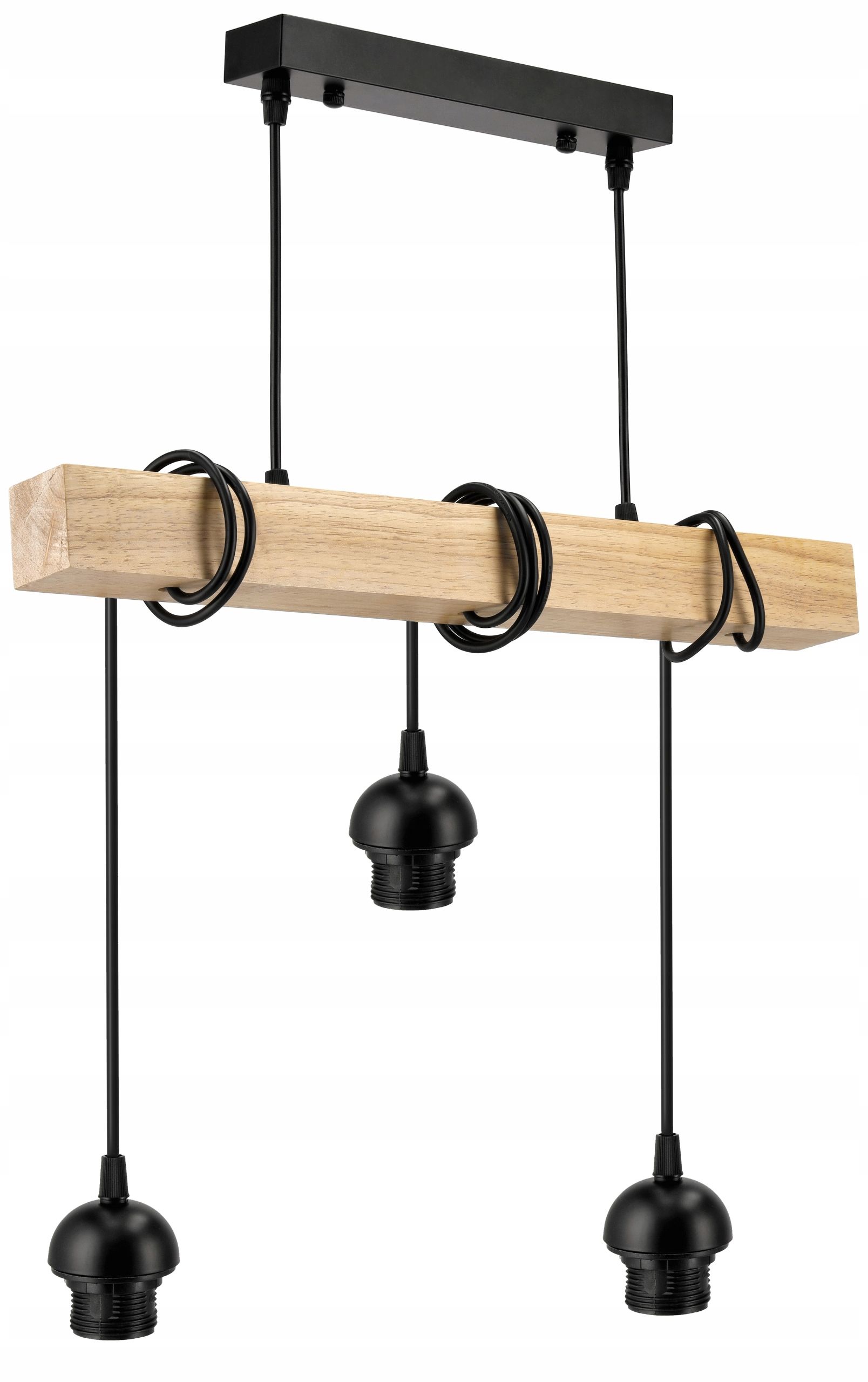  Stropné svietidlo visiace led drevený biala 3xe27 lampa amber jantár