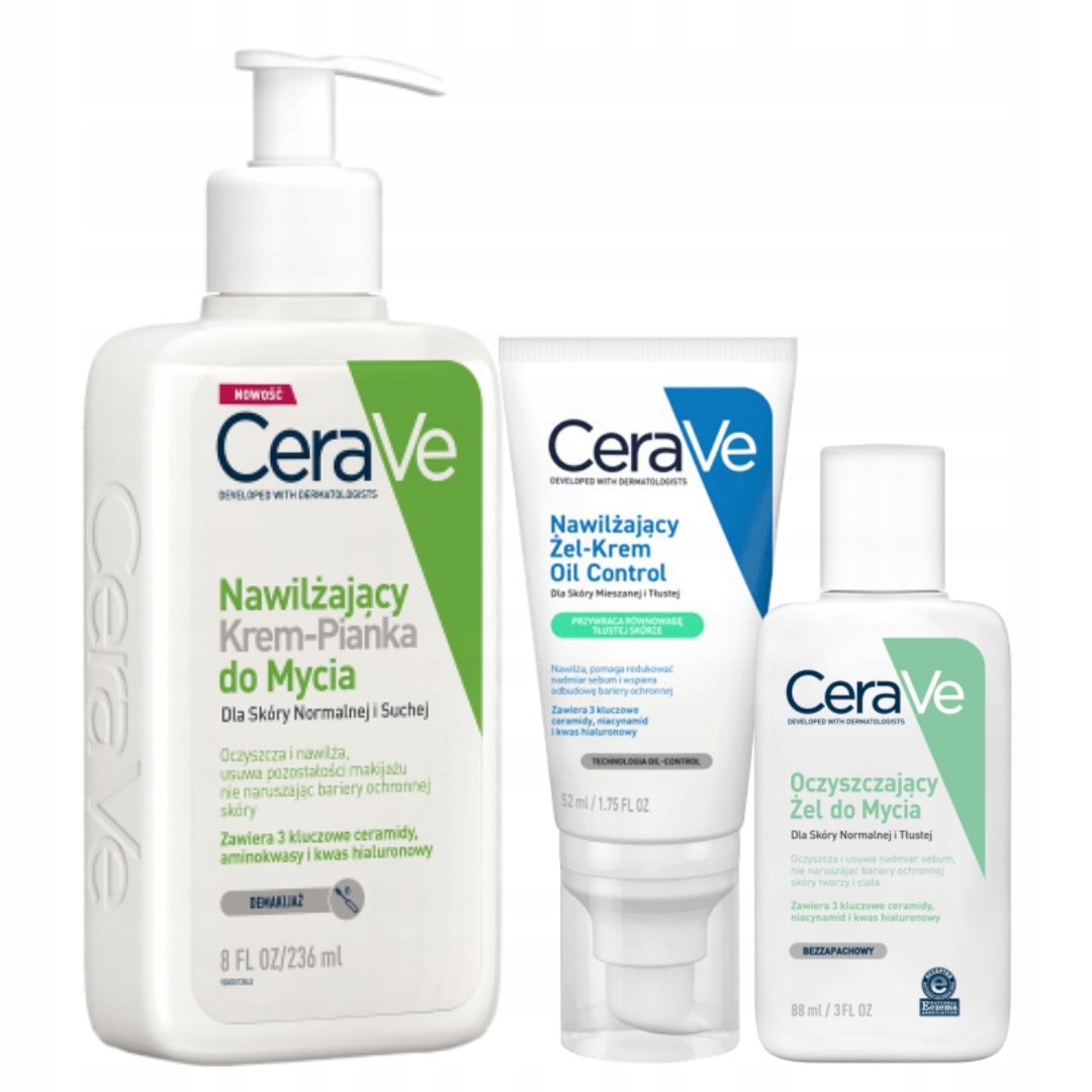  Cerave feuchtigkeitscreme gel-creme oil control + feuchtigkeitscreme gesichts spf 50