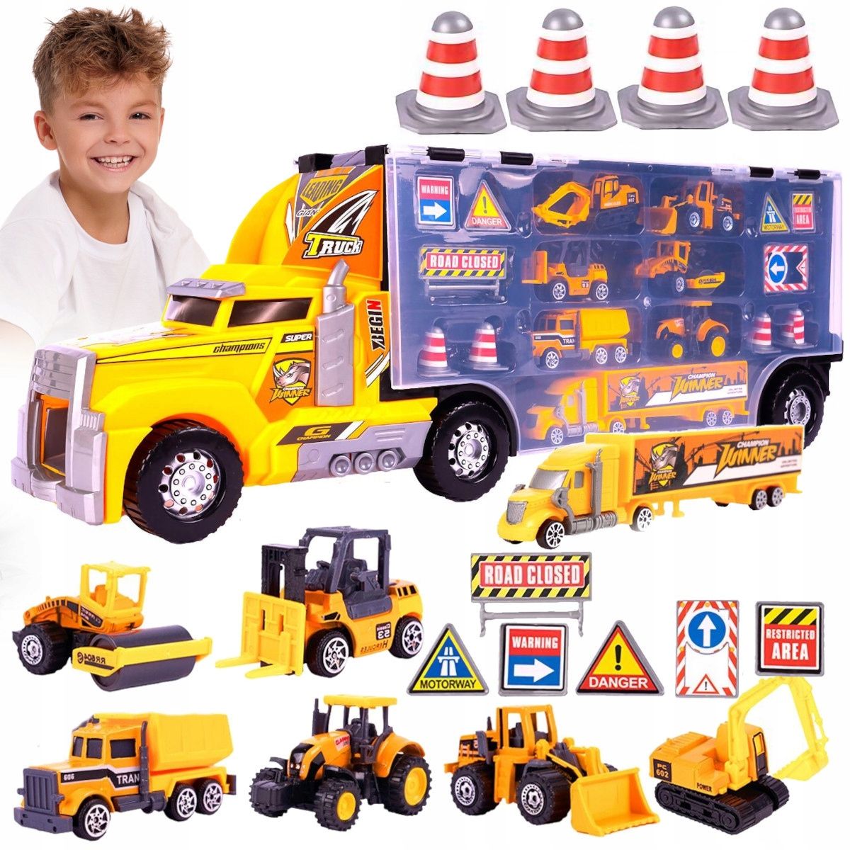  Auto lkw mit traktor ton licht led umzug kran auto