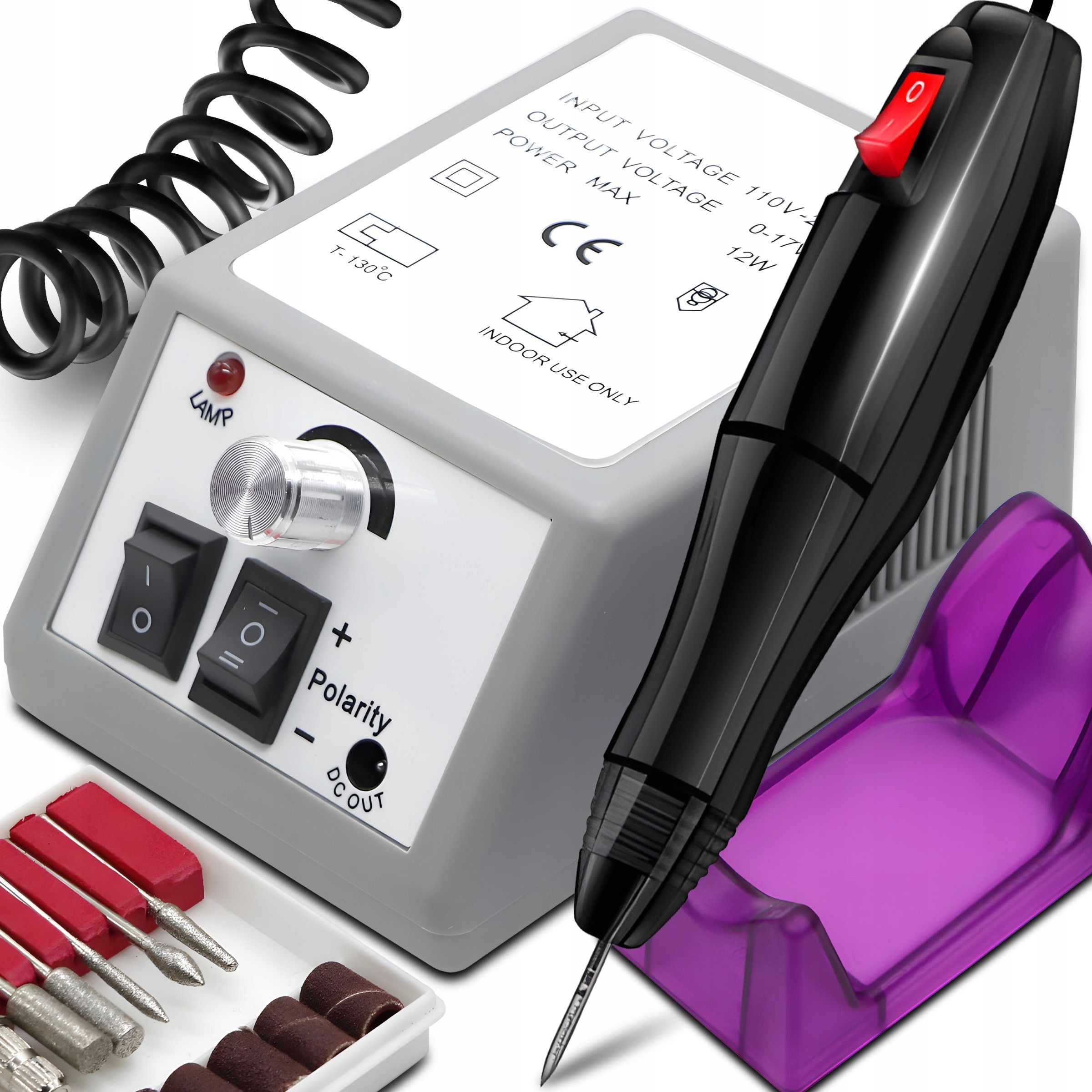  Pilník na nechty pedikúra manikúra hybridy gély 65w + frézy 6x množina