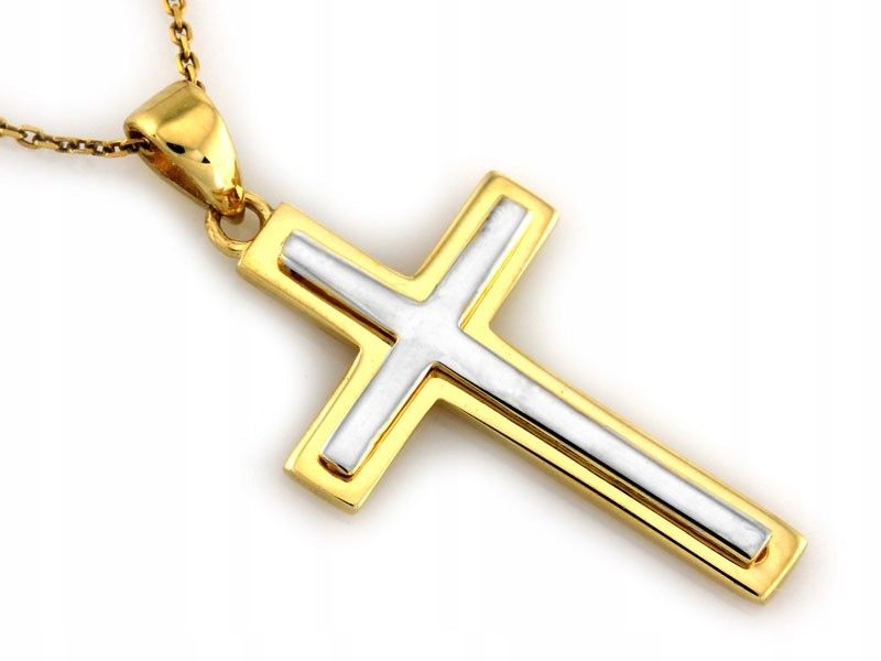  Earring cross 585 with image christ 1.23g religious items for a gift