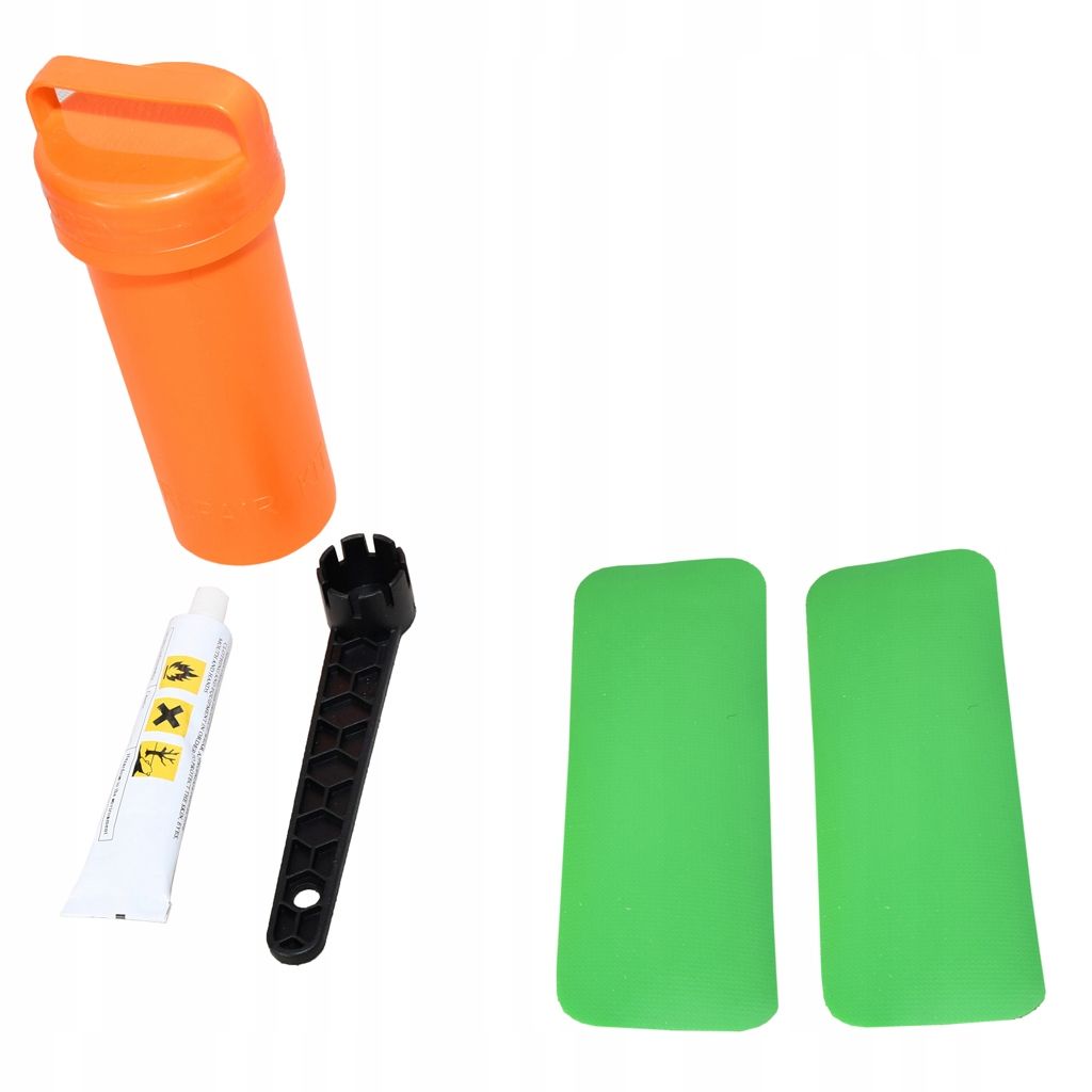  Taisymo rinkinys į sup lenta baidarė pvc klijai + lopai + dėžė