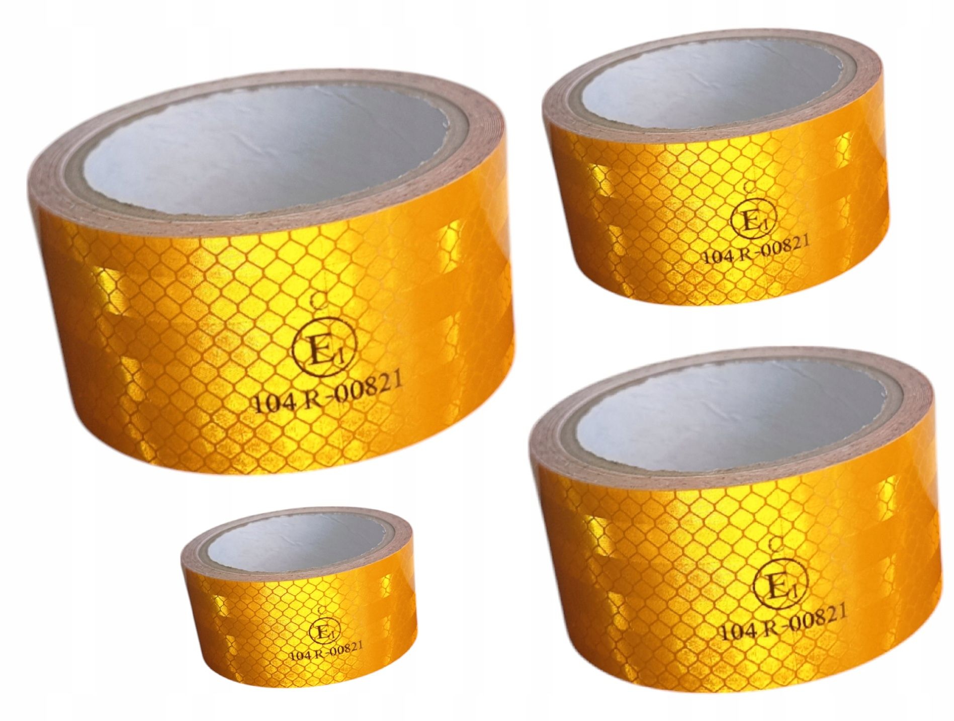  Reflektierendes klebeband warnung 5m gelb mikropryzmatyczna e1 104 r-00821 polen