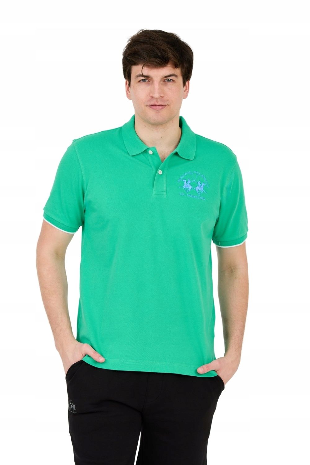  La martina gelb polo mit einem großen logo m