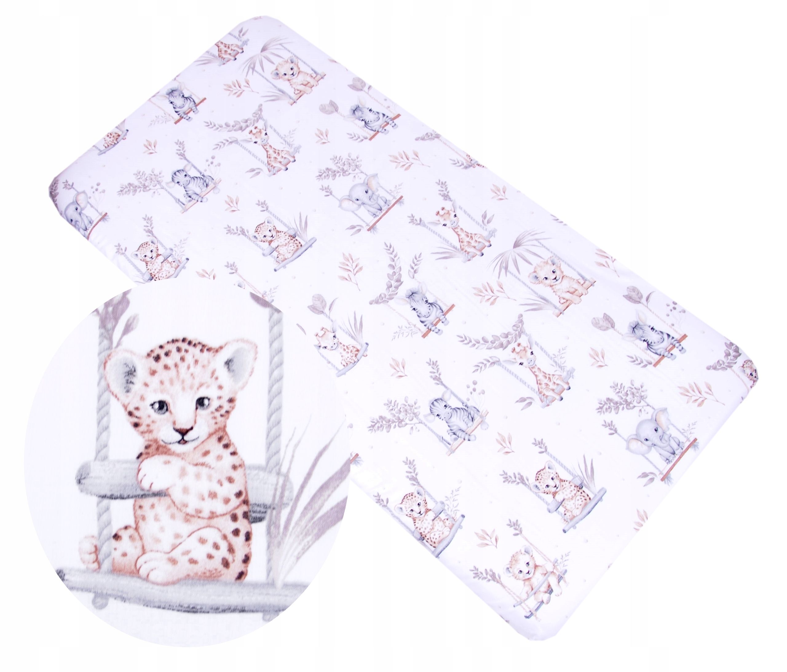 Babylux laken mit gummizug für die krippe muslin musselin 60x120 teddybären