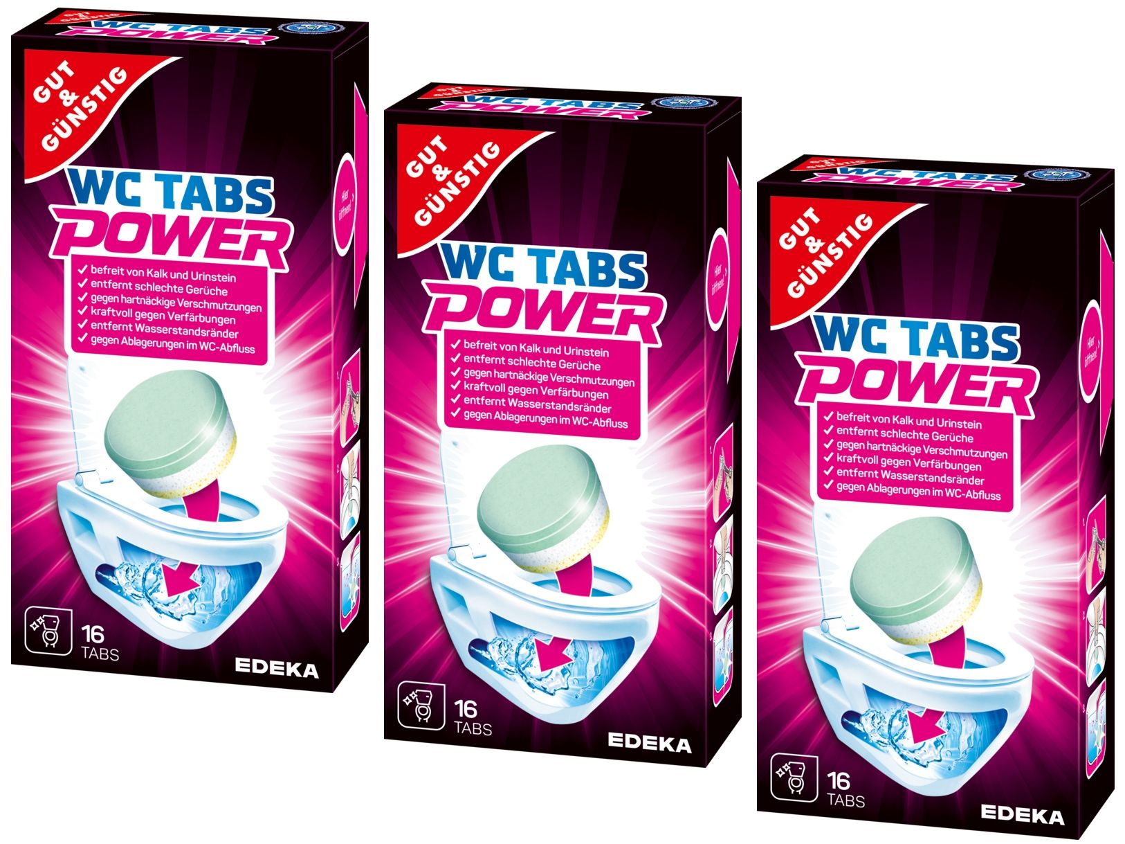  G&g power tabletės tualetų tualetas 2x16vnt + ambi pur wc muiliukas duo mix
