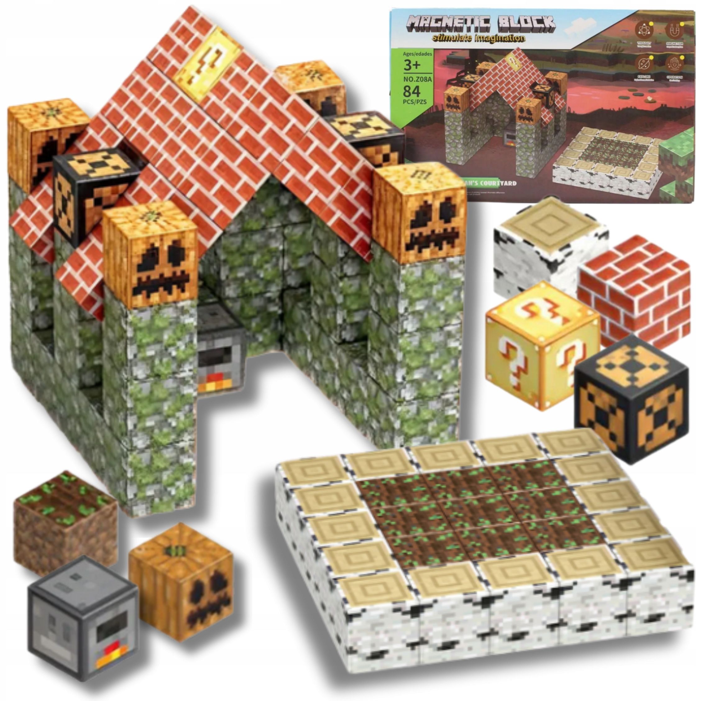  Magnetické bloky kocky 3d 2x2 stavebníctvo kocky množina 100 el.