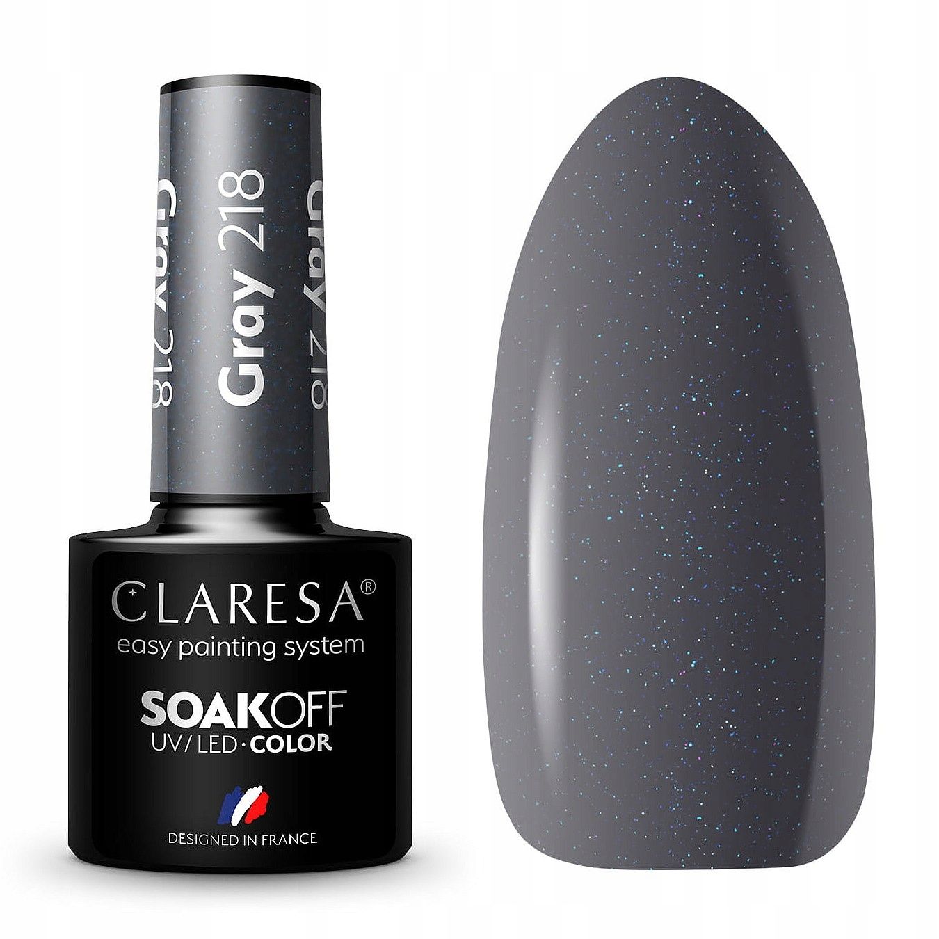  Claresa hübriid küünelakk burgundia glitter pink 554