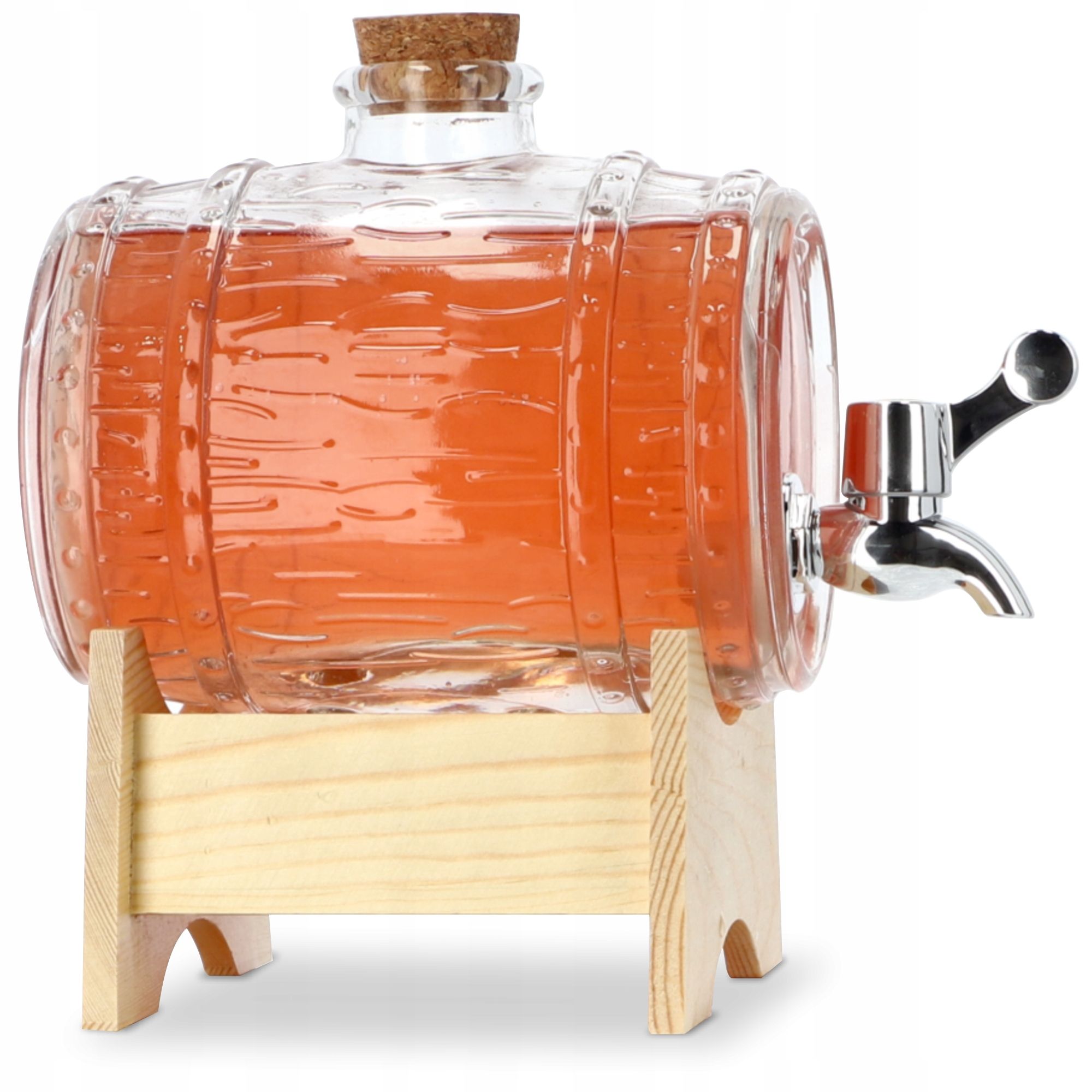  Barrel glass with tap 3l barrel antalek decanter wine bimber whiskey