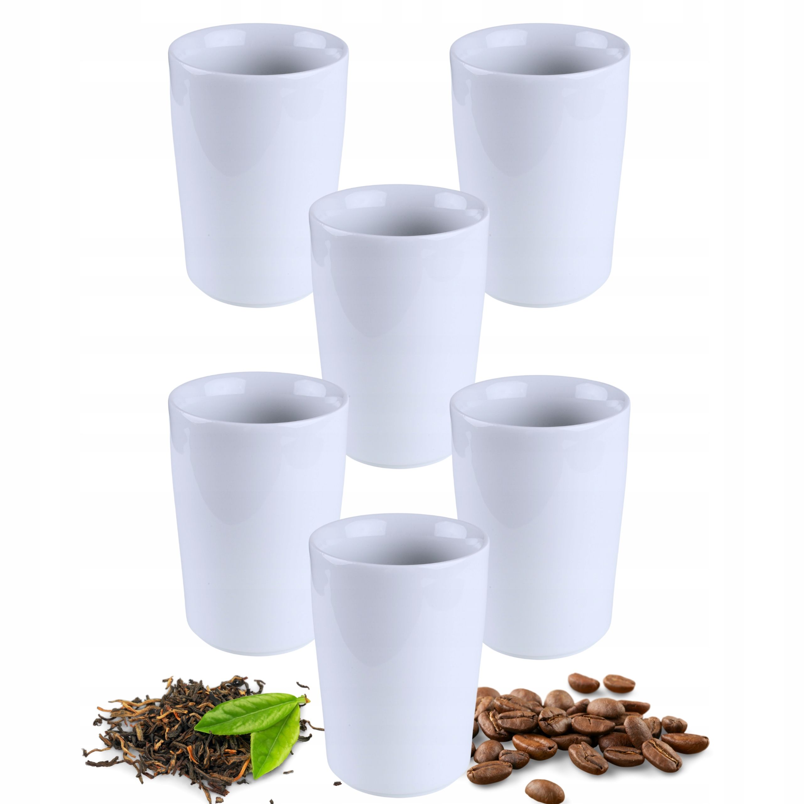  6x pohár bialy porcelán soubor poháry baltské moře 6 ks x 350 ml k5