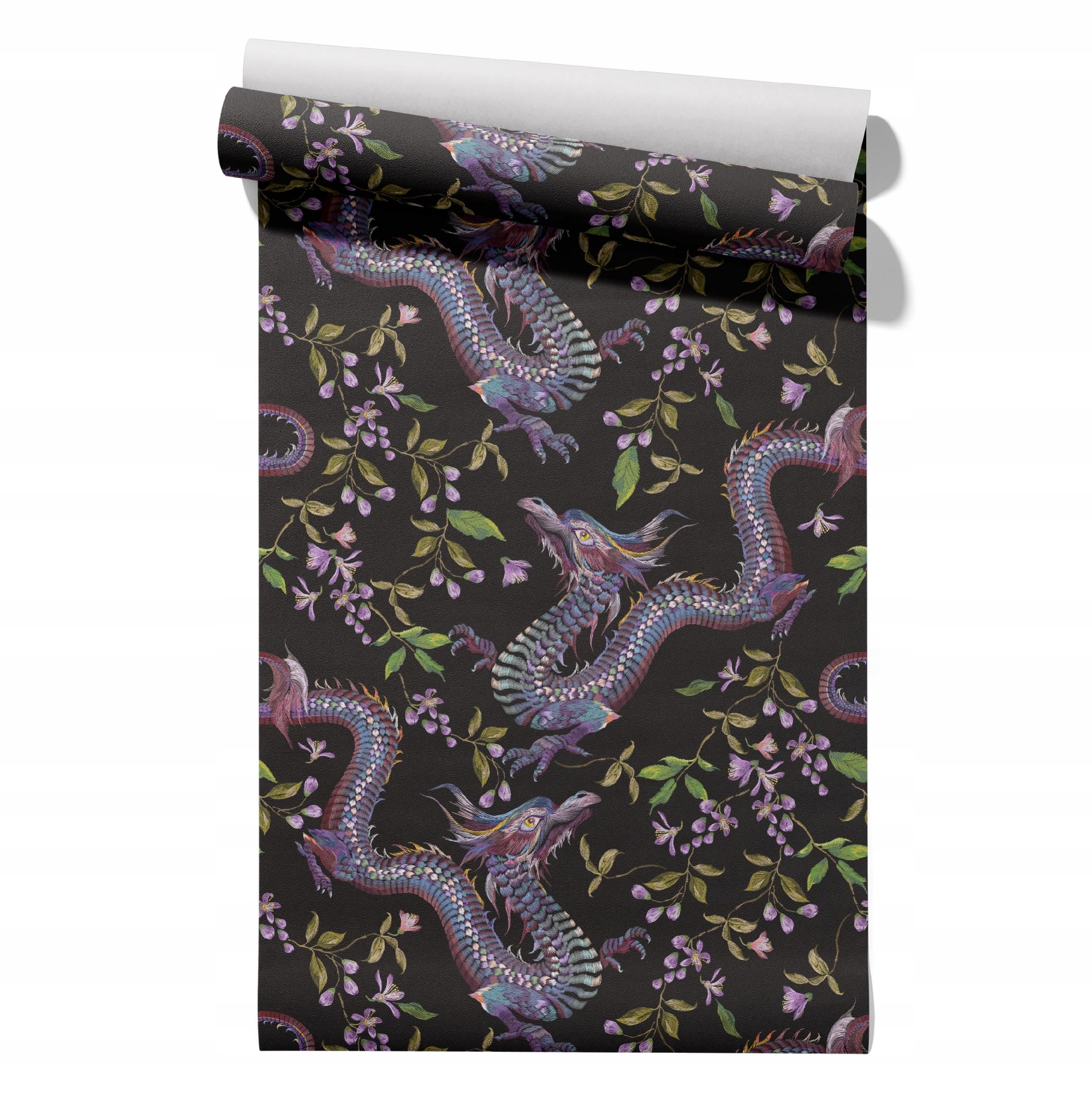  Wallpaper non-woven fabric pastel cherries wallpaper in a roll 50cm x 6,1mb