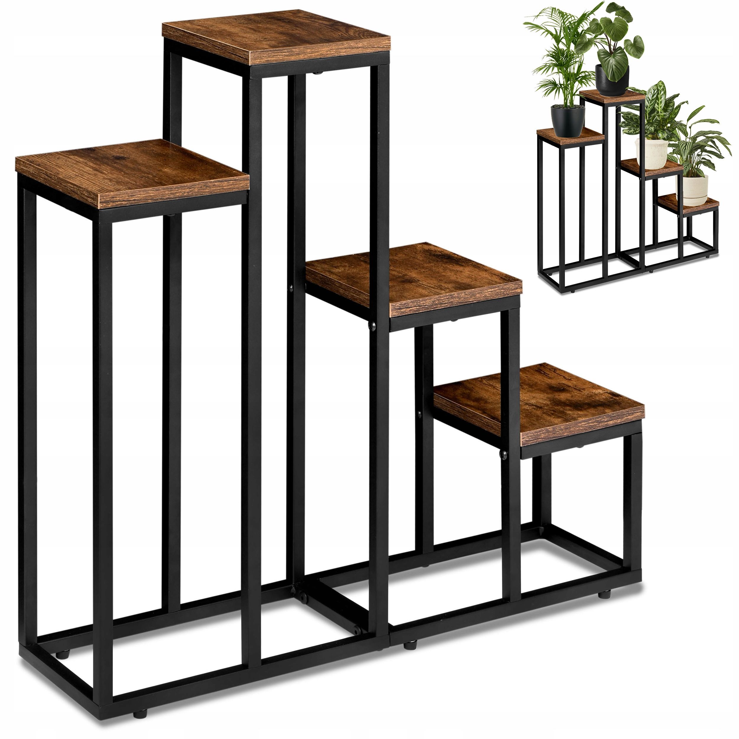  Metal stand for flowers flower stand flowerpots standing shelf with shelves loft style