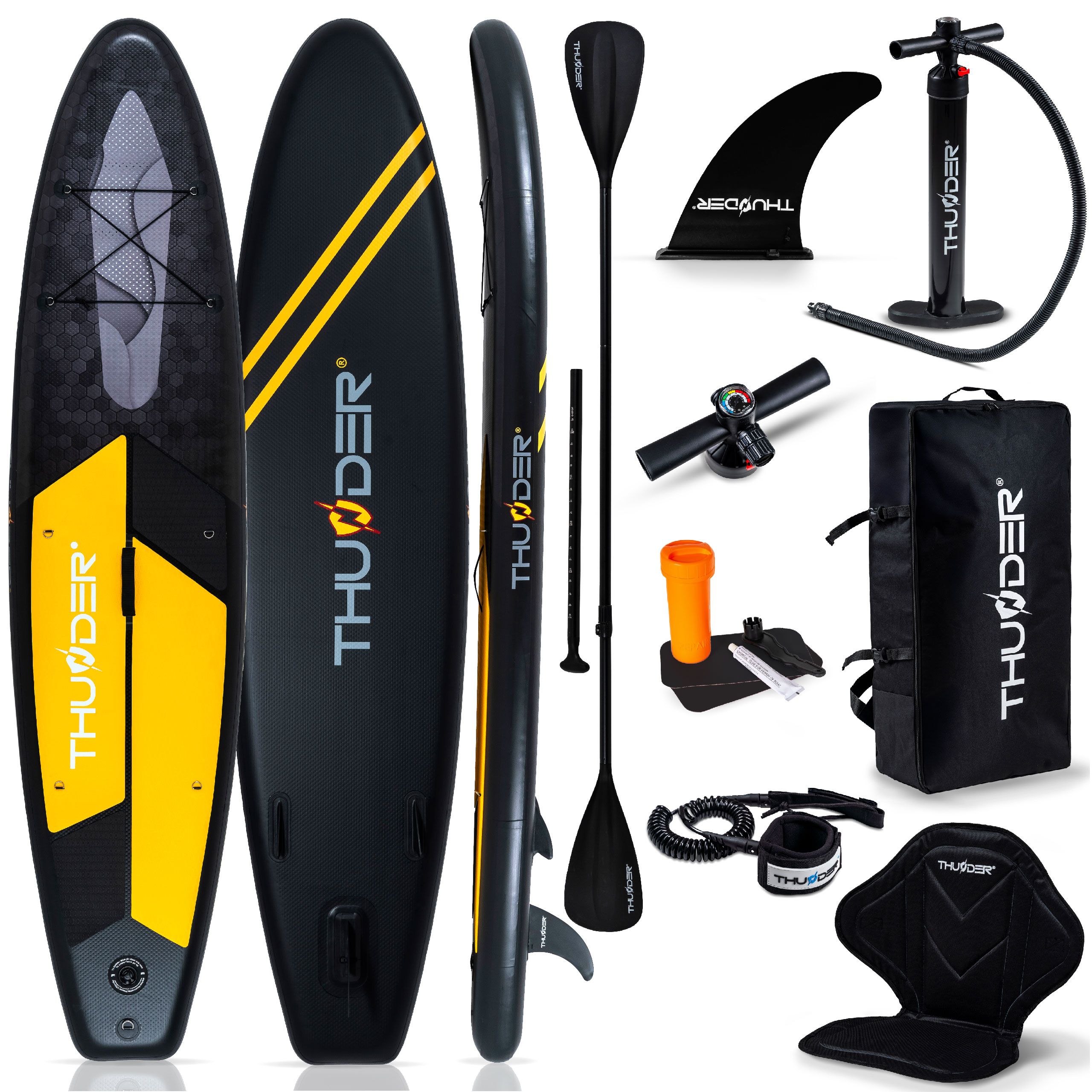 Sup lenta pripučiama plaukimui paddle board 365 cm sėdynė gopro thunder