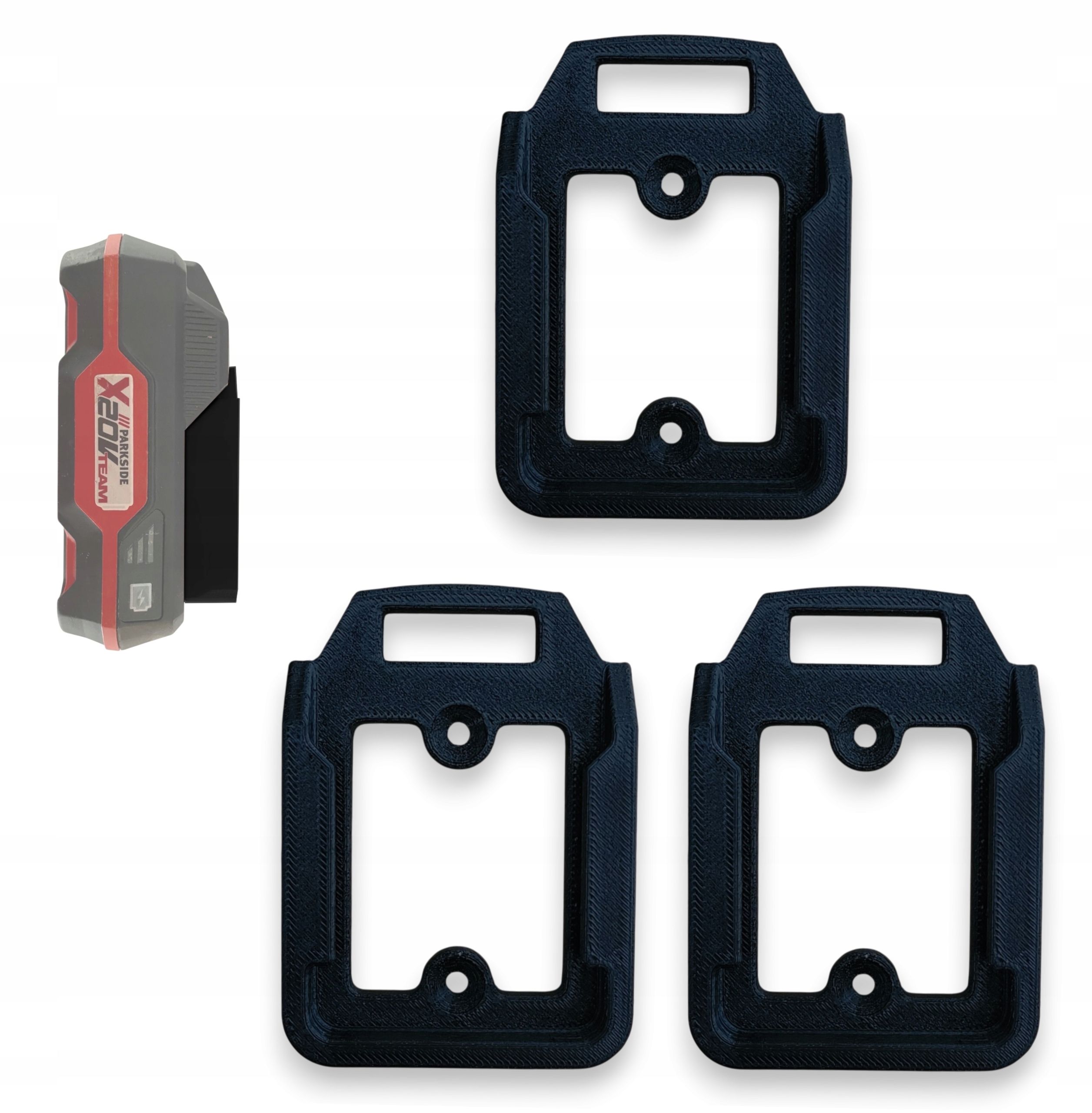  Držák potvrzení s baterií baterie parkside x 20v sodík click klik černá barva