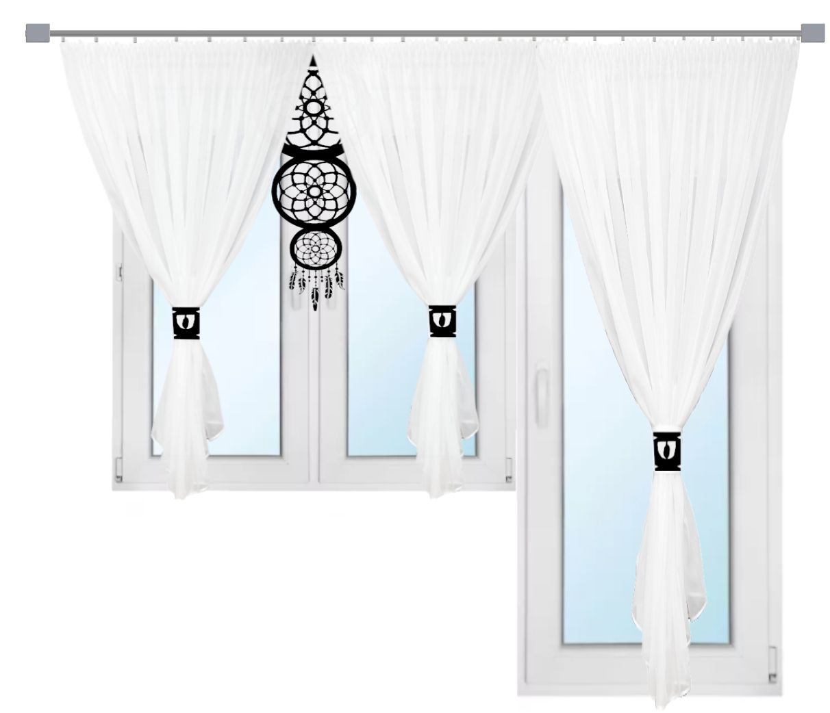  Záves kuchynský kohútik girlanda káva džbán farby 300x150