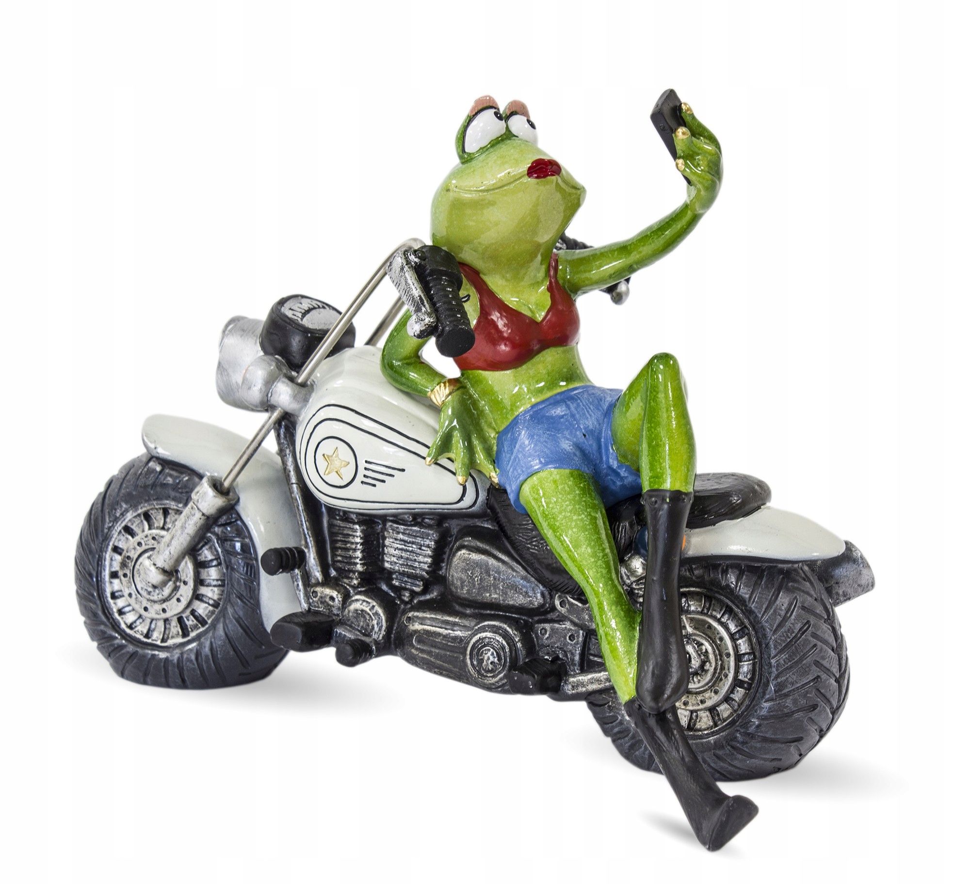  Figur frosch frosch auf rybach angler fischer geschenk