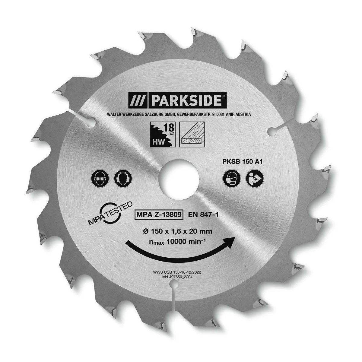  Diskas pjovimui medis i metalo parko pakrantė pksb 1500 a1 210 mm 54 dantys