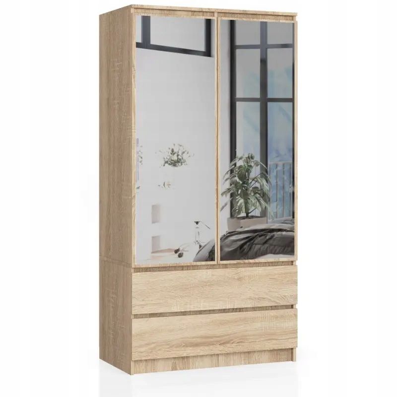  Kleiderschrank für ein kind weiß mit spiegel 4 regale 90 cm