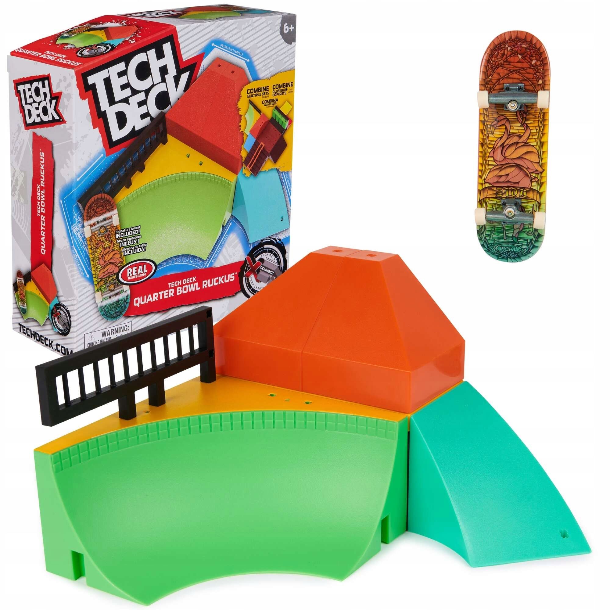  Fingerboard rampa speedway hop množina + skateboard real tech deck