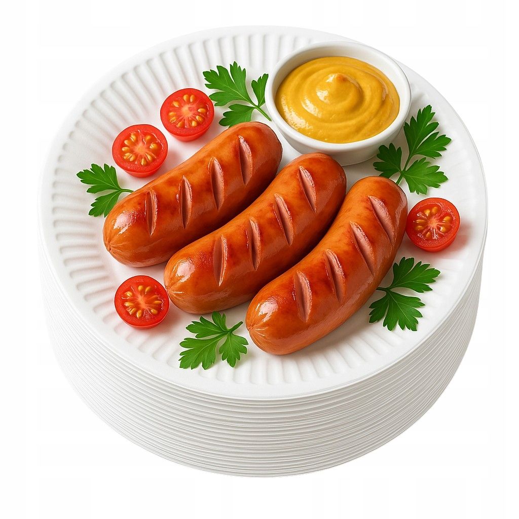  Paper plates disposable dessert round 23cm 100 pcs. eco