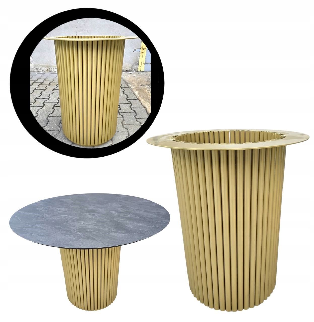  Kulatá noha s trubky tabulka pro stůl loft styl výška 730mm černá barva
