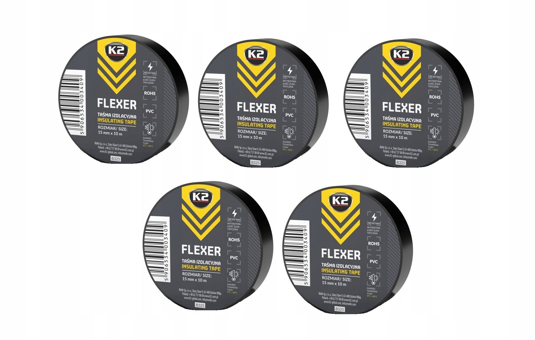  10× juosta iš pvc / pvc k2 15 mm x 10 m