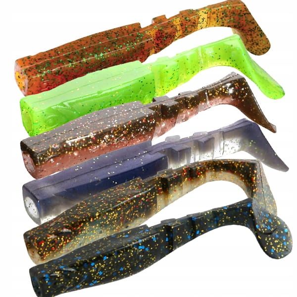  Kopa ēsma gumija rippery mikado real fish perch 9,5cm strazdiem 5 gab.