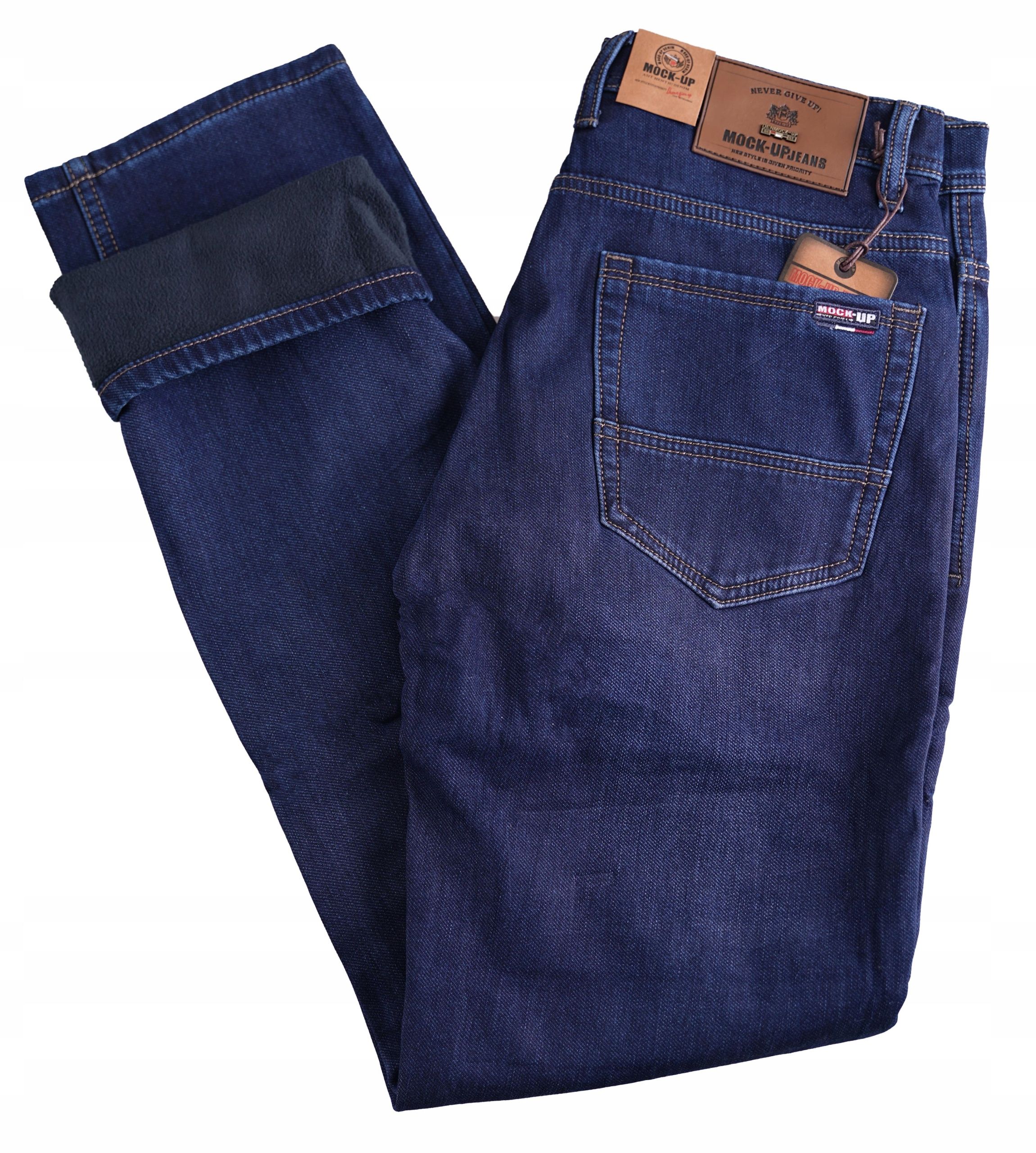  Herrenhosen jeans isoliert vlies warm jeans graphit w34 90-96 cm