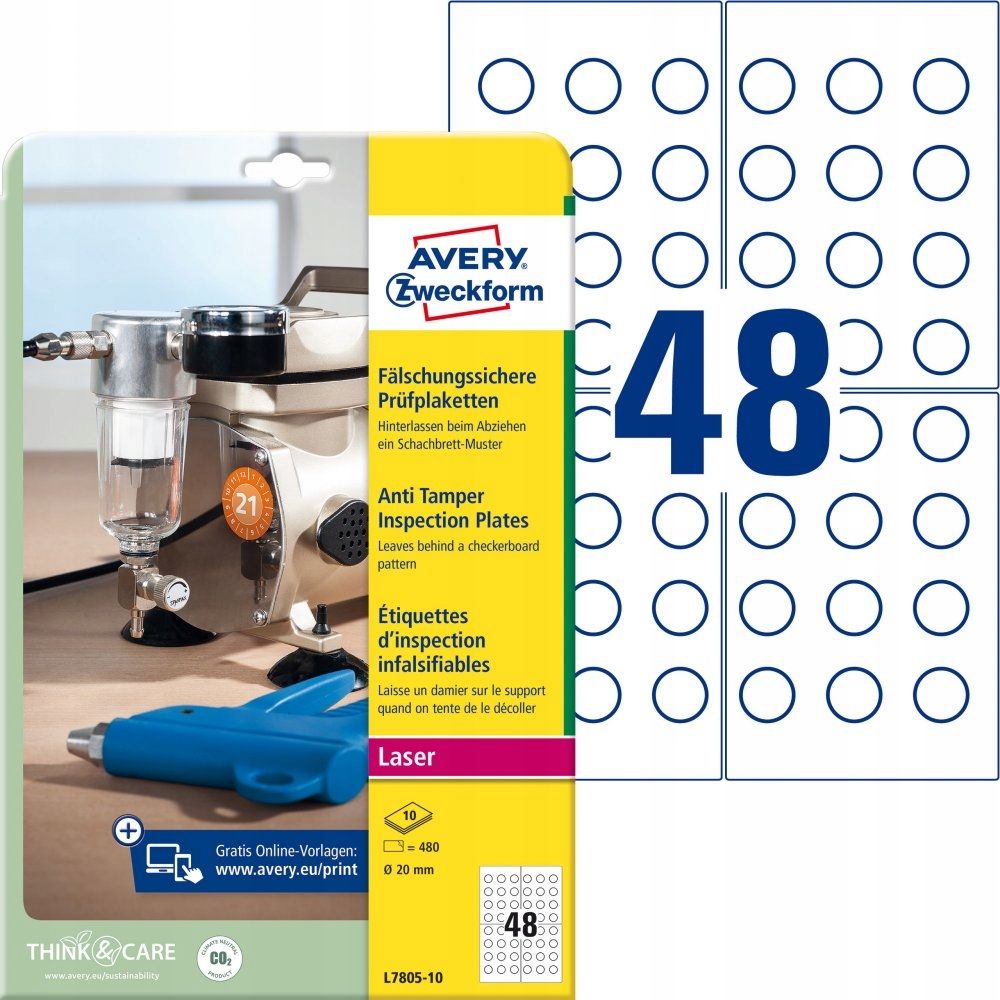  Etiketės avery zweckform 105-74mm 100 lapų x4