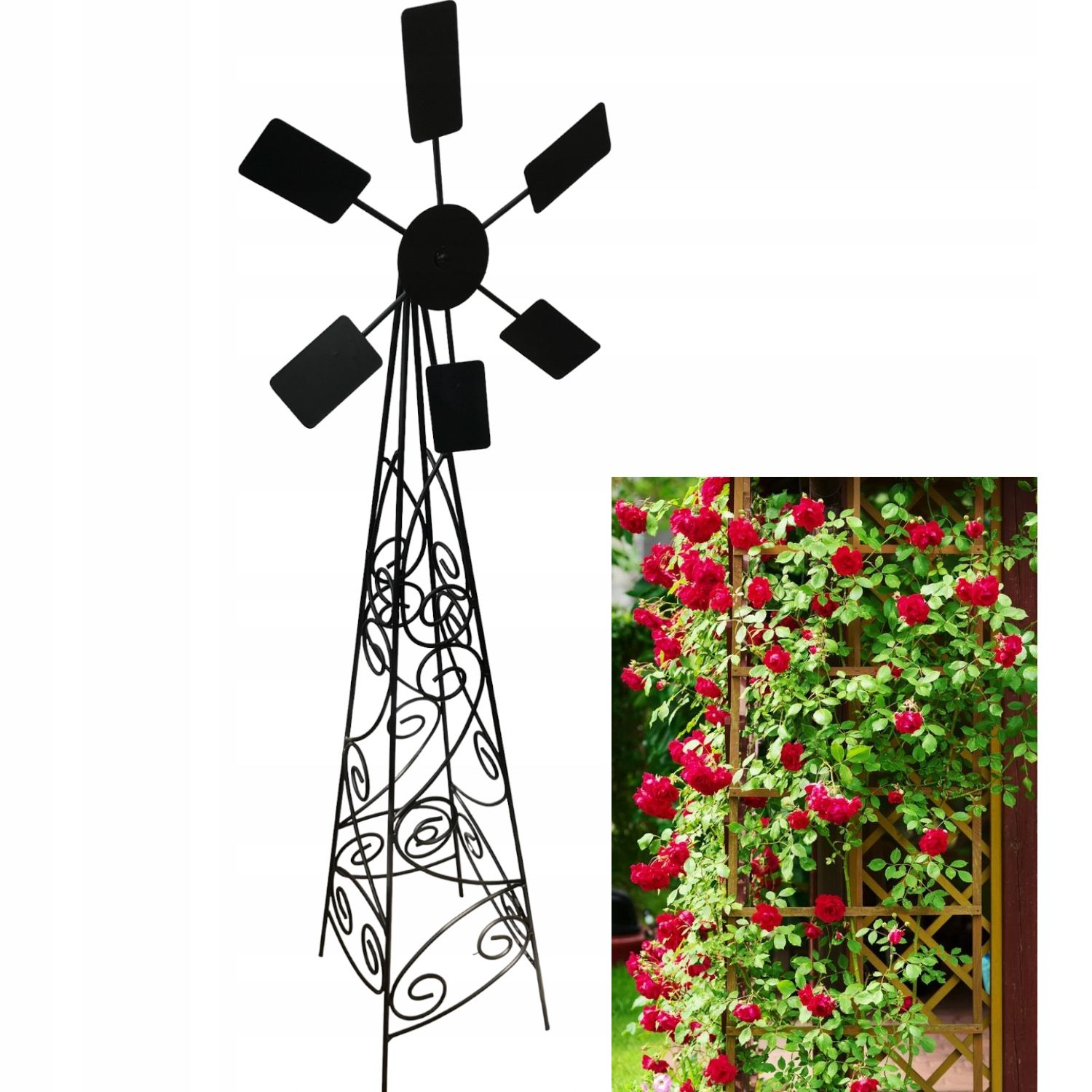  Podpora kov pro rostliny podporuje pergola obelisk žebřík 120 cm solidní