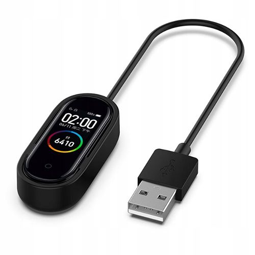  Usb įkroviklis apyrankei sporto xiaomi mi band 6 smarband greitai juodos spalvos