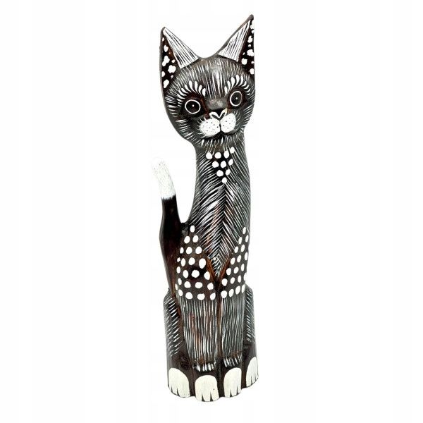  Katze kätzchen holzfigur wunderschön einzigartig dekoration oder geschenk 30cm