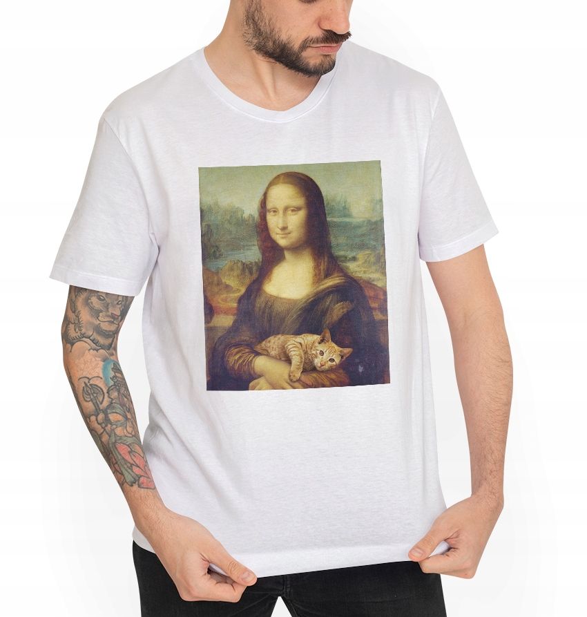  T-shirt mit katze sie potknal muster geschenk l