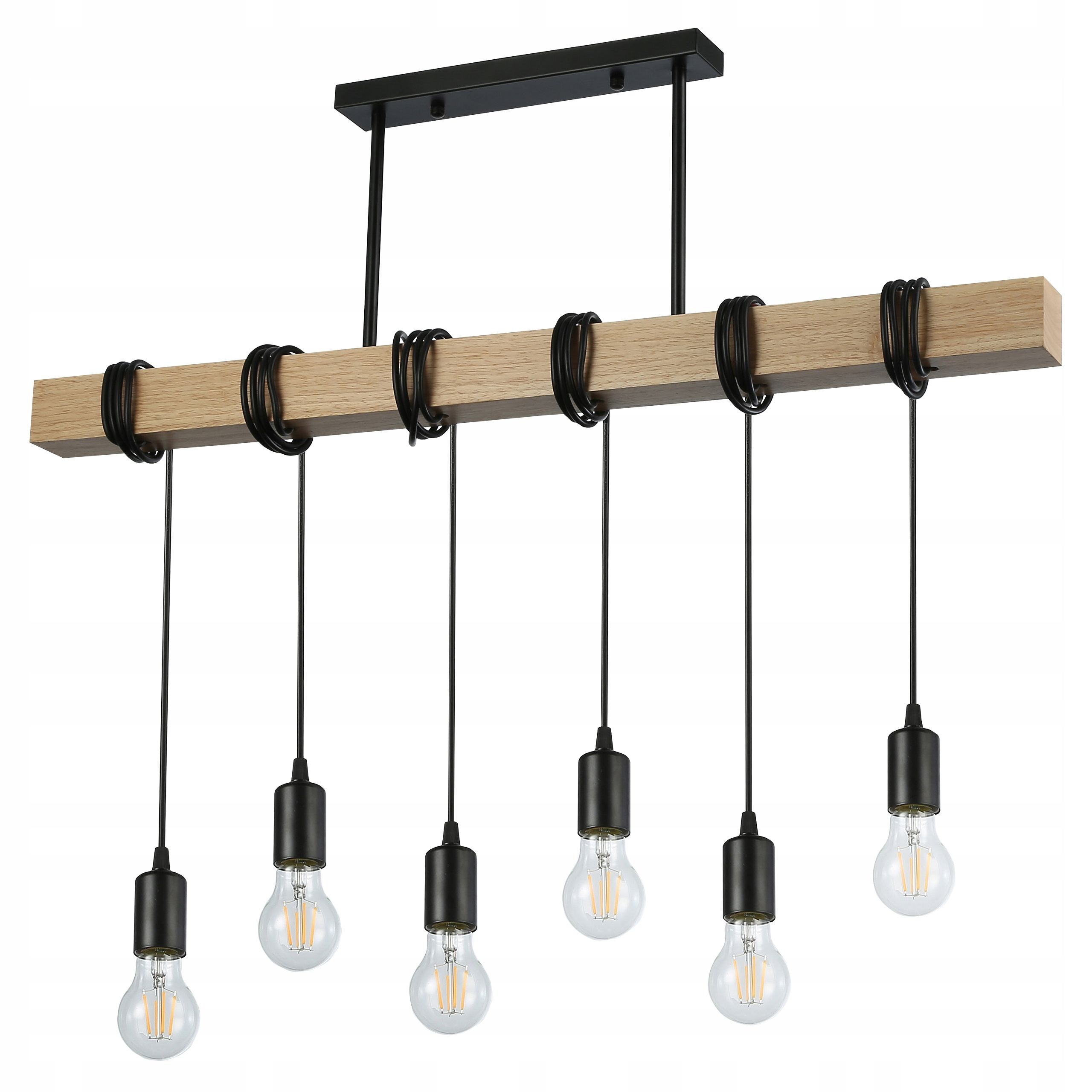  Deckenlampe hängend lampe wandleuchte rahmen 6x nr. e27 70cm led schwarz
