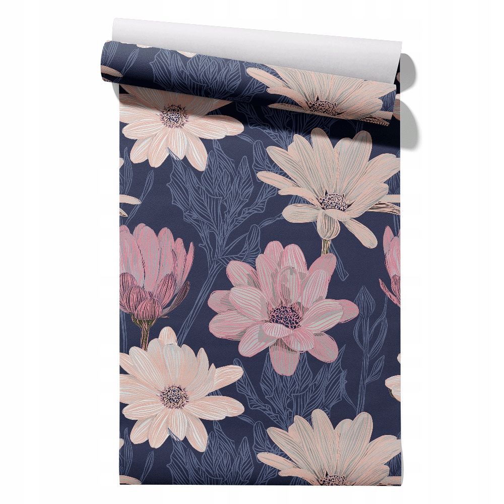  Wallpaper non-woven fabric pastel cherries wallpaper in a roll 50cm x 6,1mb