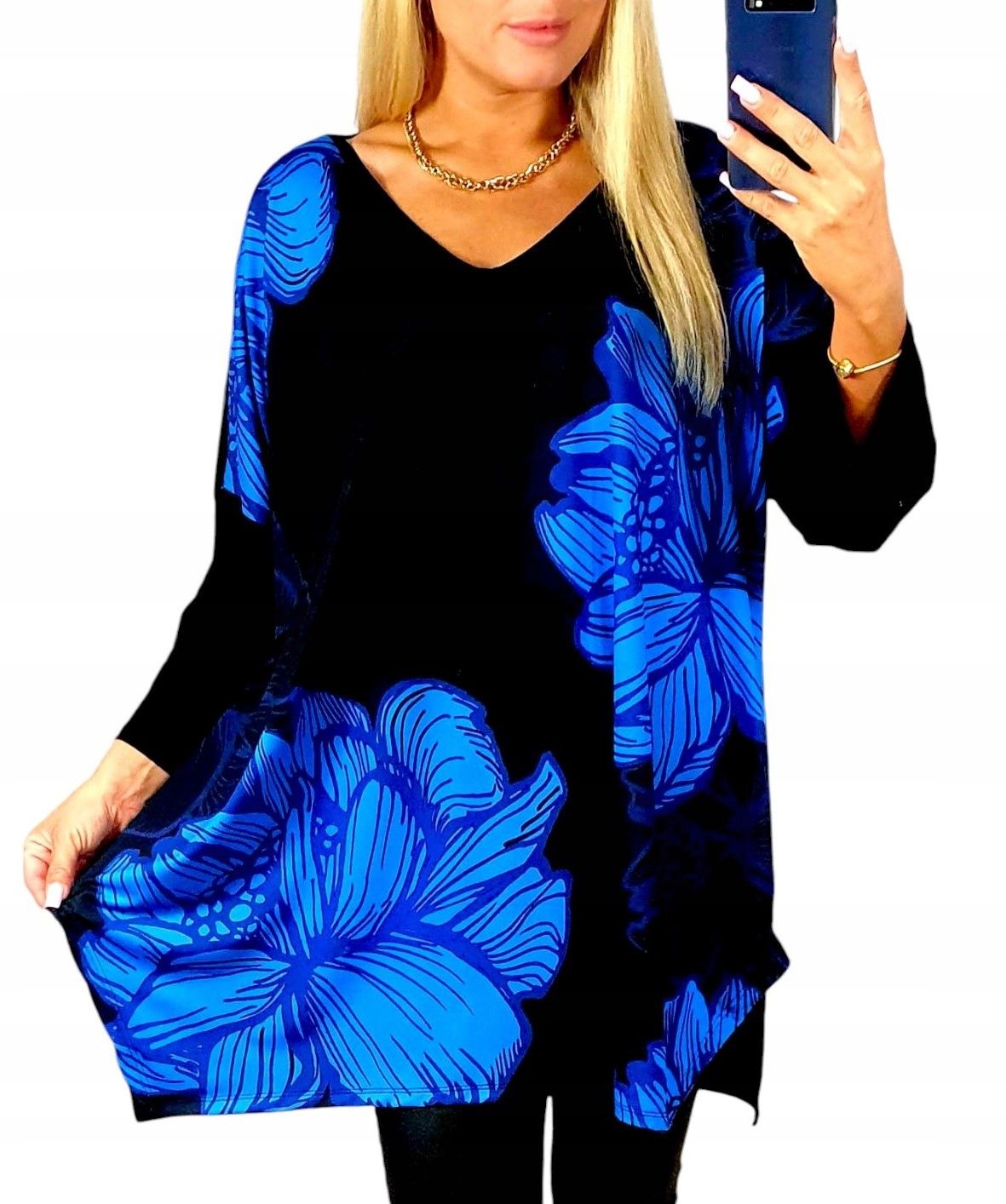  Tunika módne + size slobodný pohodlné veľký univerzálny listy 3xl 4xl 5xl