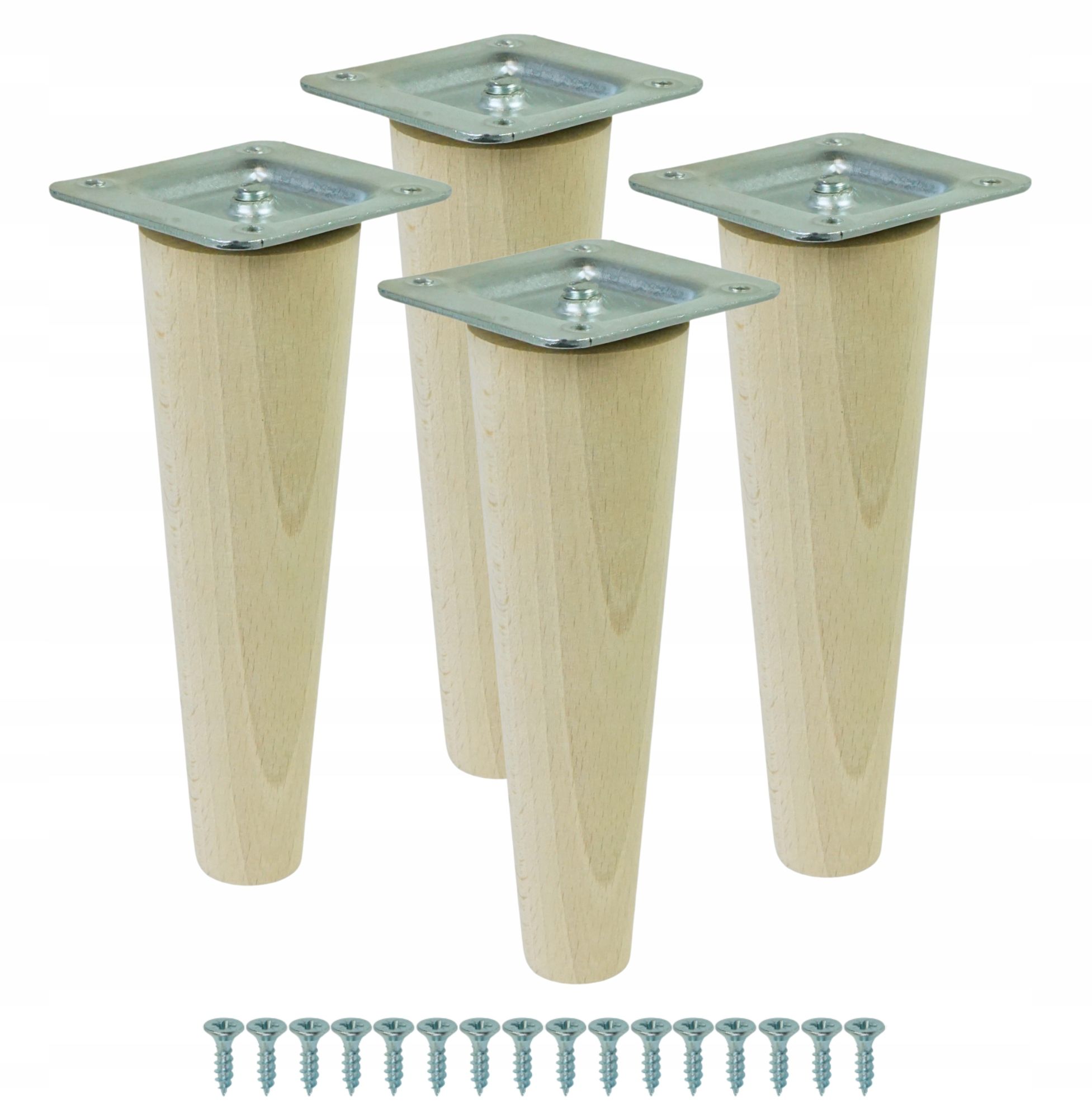  4x noha noha dřevěný z buku úhlopříčka soubor 15 cm, nohy nábytku