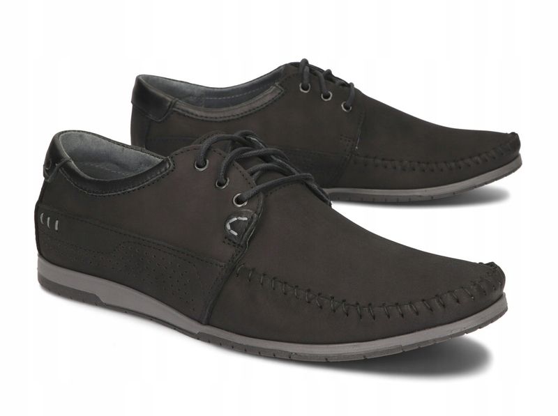  Men&#39;s shoes half-shoes footwear casual genuine leather nubuck 875 black 40