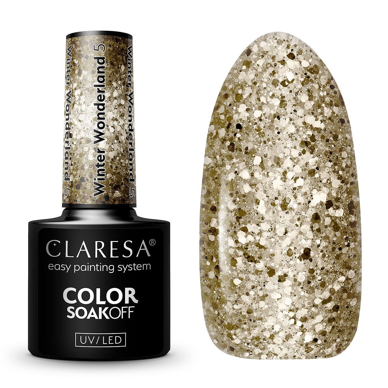  Claresa hübriid küünelakk burgundia glitter pink 554