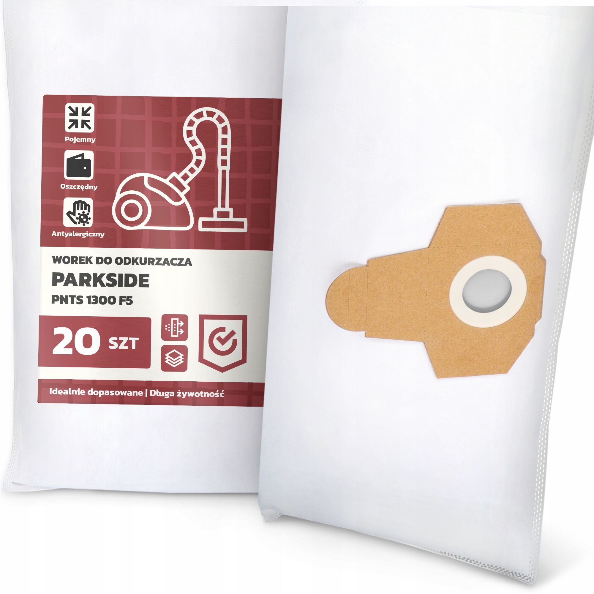  2x bag for a vacuum cleaner parkside pnts 1300 f5 synthetic textiles bags g9