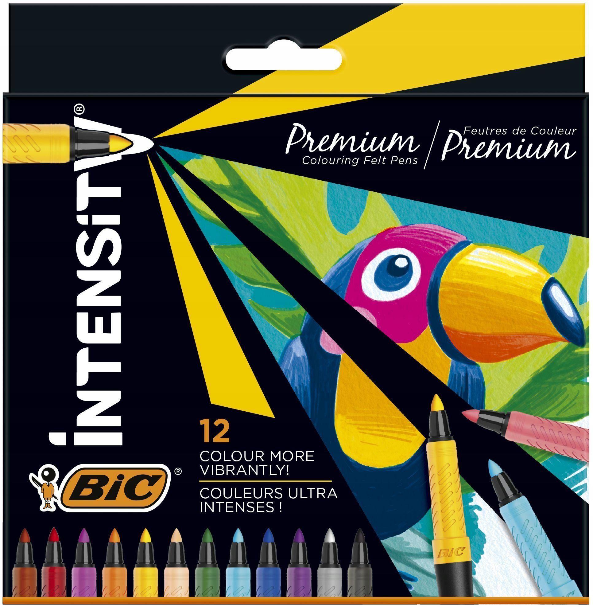  Bic permanentná fixka 2300 červený zastrihnutý hrot alkoholický marker
